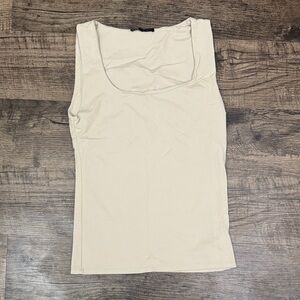 Zara Women's Cream Sleeveless Top